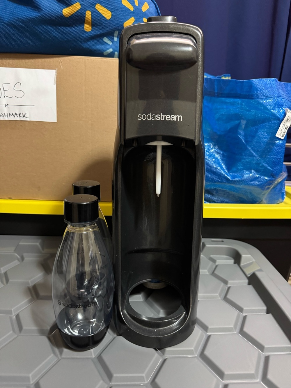 SodaStream Jet Sparkling Water Maker Bundle with 2 Bottles – Black